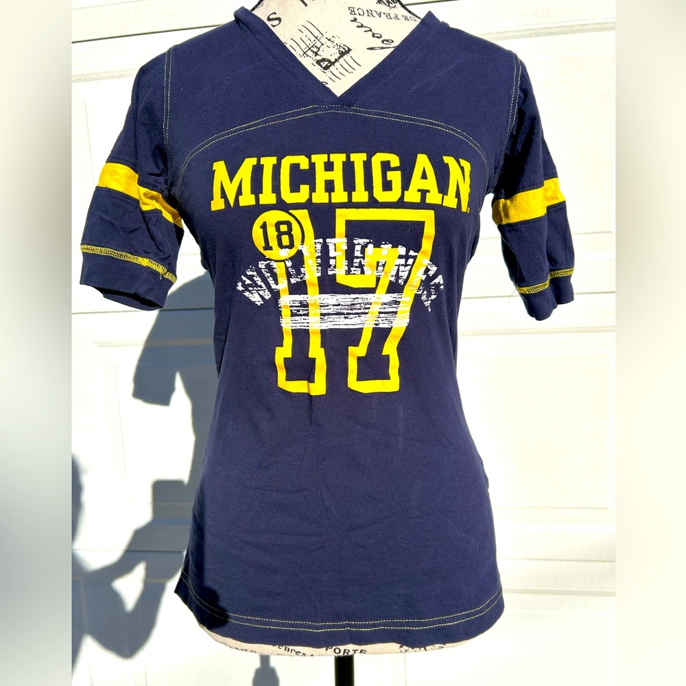 University of Michigan Football Jersey tshirt for Women